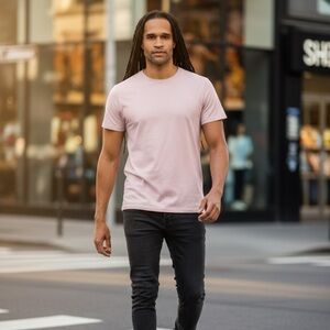 NWT Club Paradise Unisex Pink Tee Shirt Logo Printed Hip Hop Music - Size S